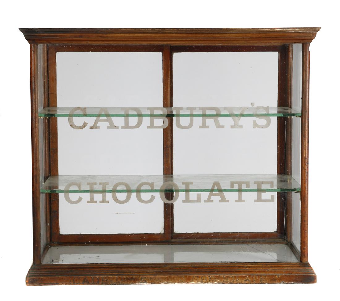 A Cadbury Chocolate glass store display case (1 of 5)