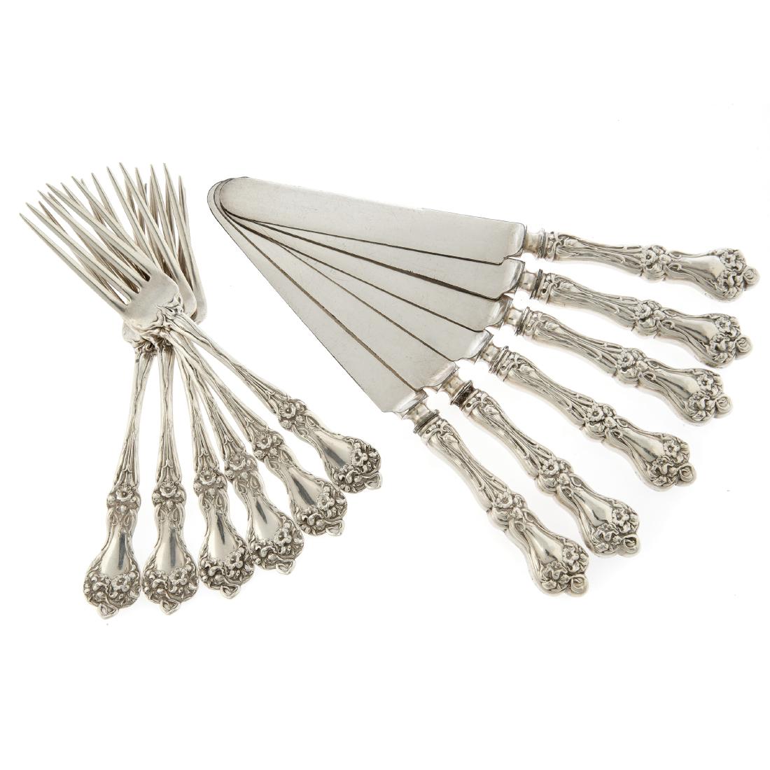 A sterling partial dessert set for six, Alvin, Majestic (1 of 4)