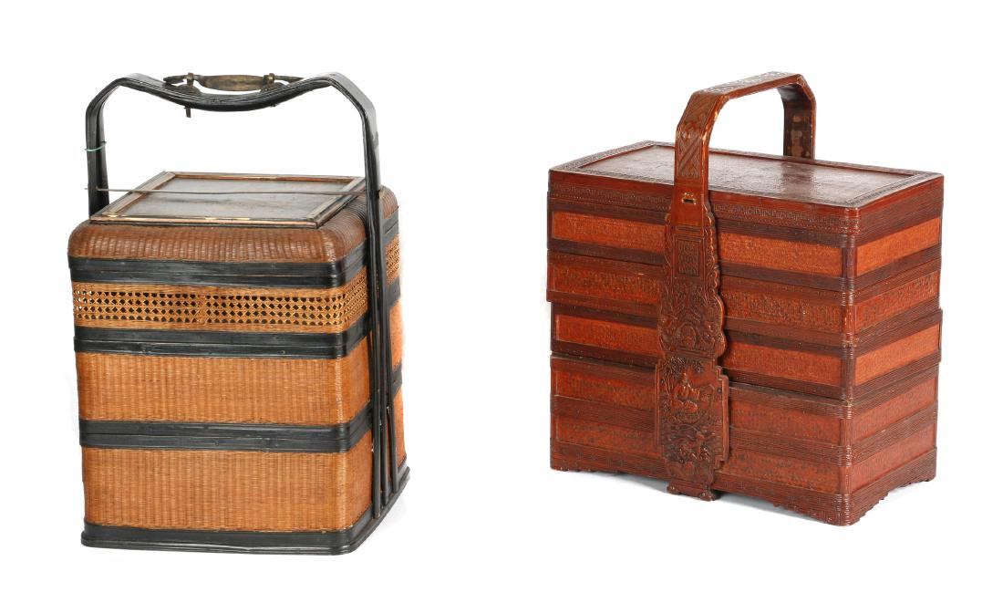Two Chinese woven food carrying baskets (1 of 8)
