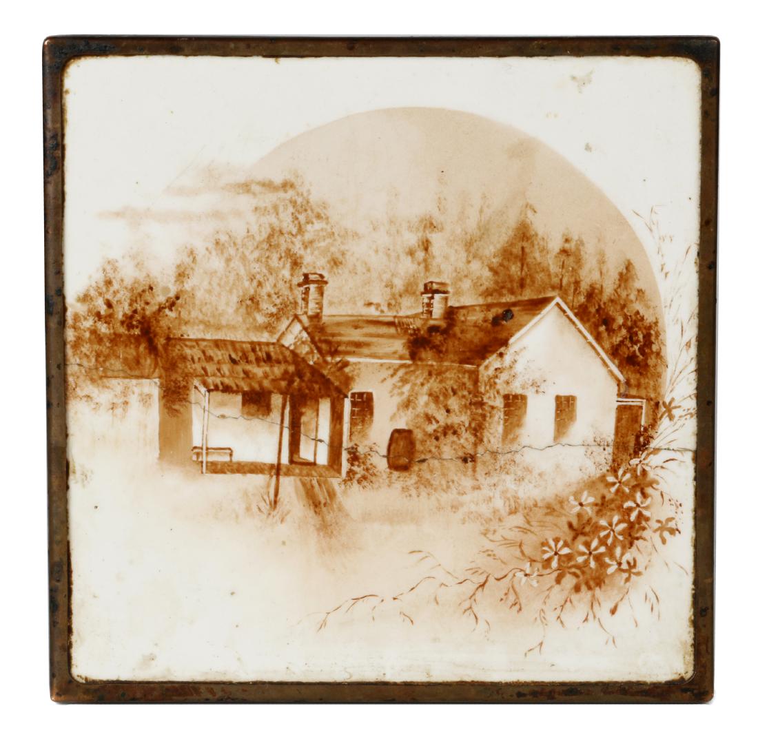 Dirk Van Erp framed porcelain tile (1 of 4)