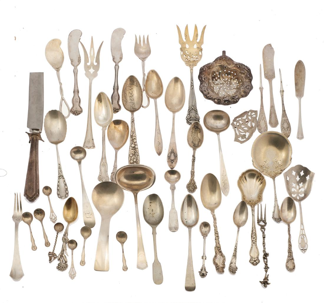 A collection of sterling silver and silver plate (1 of 2)