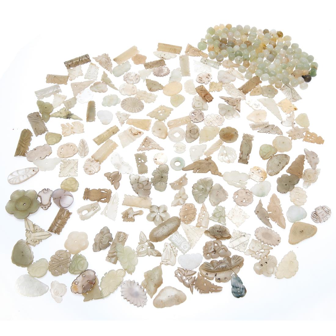 A large collection of Chinese jade buttons (1 of 3)