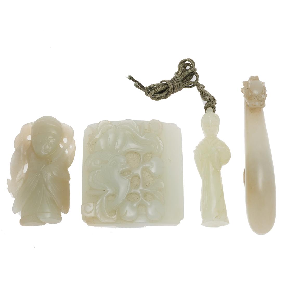 Four Chinese jade carvings (1 of 2)