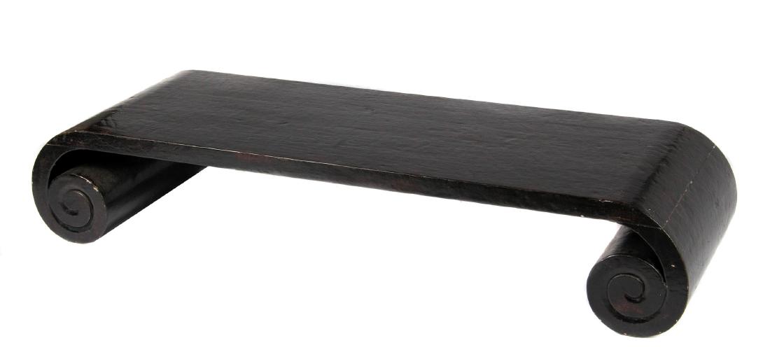 A Chinese lacquered wood low table (1 of 3)