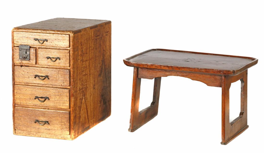 Two Japanese wood furniture items (1 of 5)