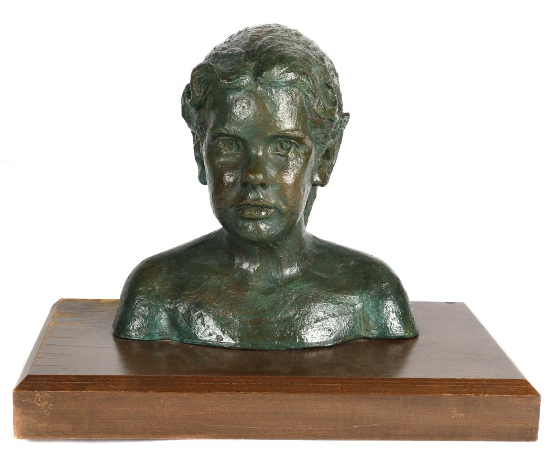 Verdigris Bronze bust (1 of 5)