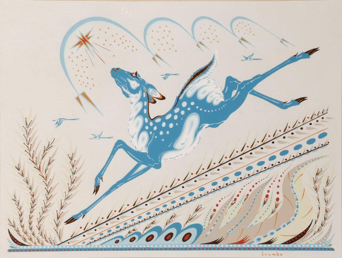 Woody Wilson Crumbo, (American 1912-1989) serigraph (1 of 5)