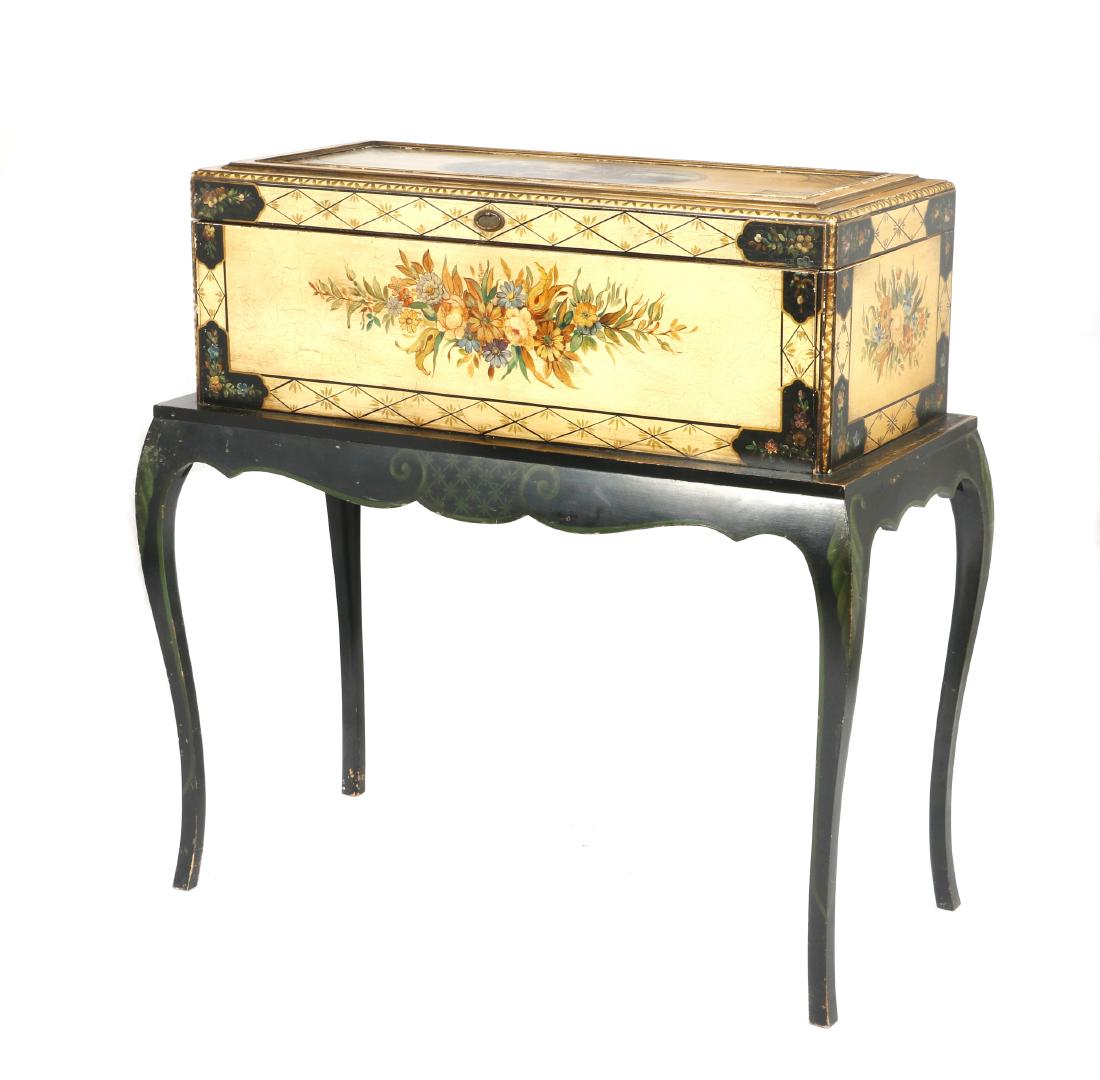Italian painted lady's desk (1 of 8)