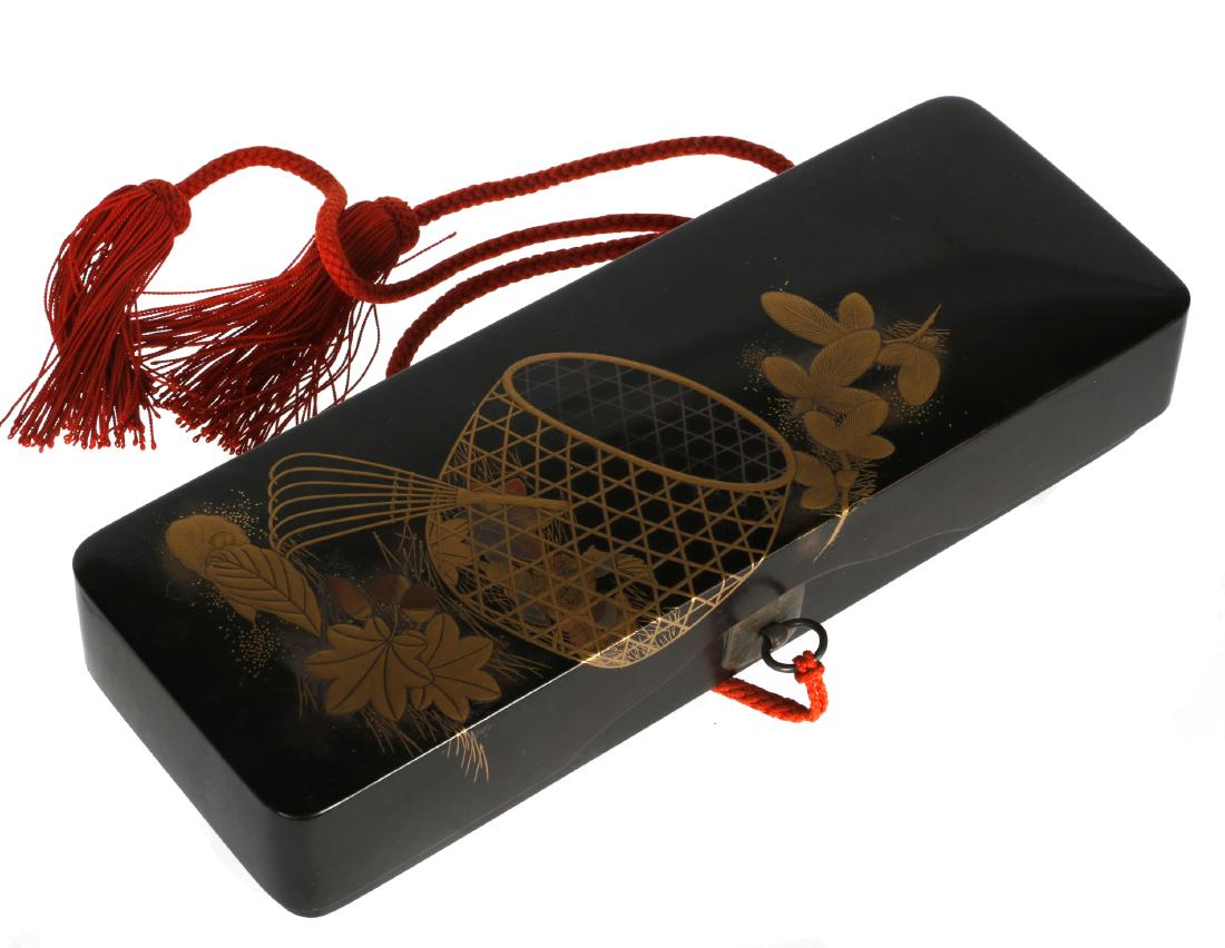 A Japanese gilt and lacquered box and cover (1 of 4)