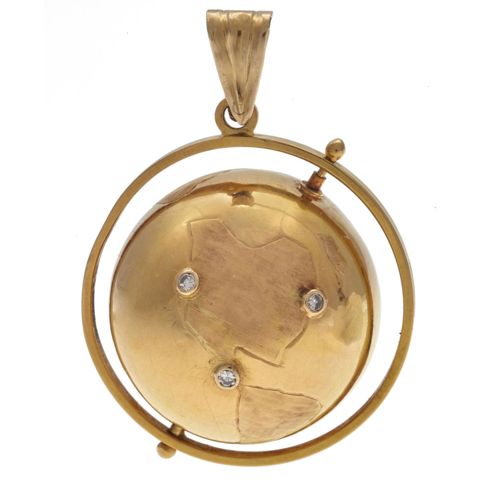 Diamond, 14k Globe Pendant (1 of 2)