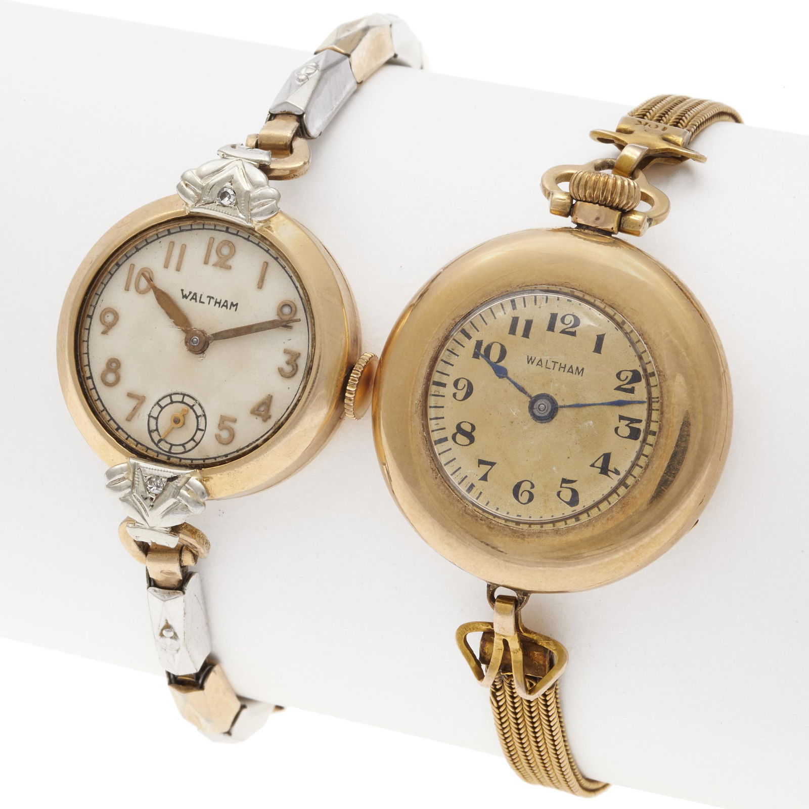 Collection of Two Gold Ladies Waltham Watches (1 of 6)