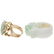 Collection of Two Carved Jadeite, 14k Rings - 2