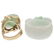Collection of Two Carved Jadeite, 14k Rings - 3