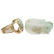Collection of Two Carved Jadeite, 14k Rings - 4