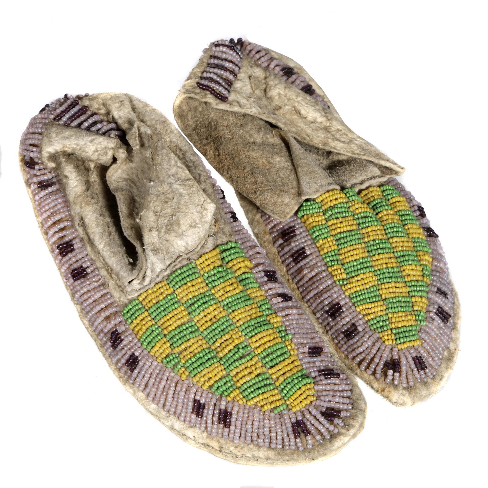 Pair of Native American Plains Beaded Moccasins (1 of 3)