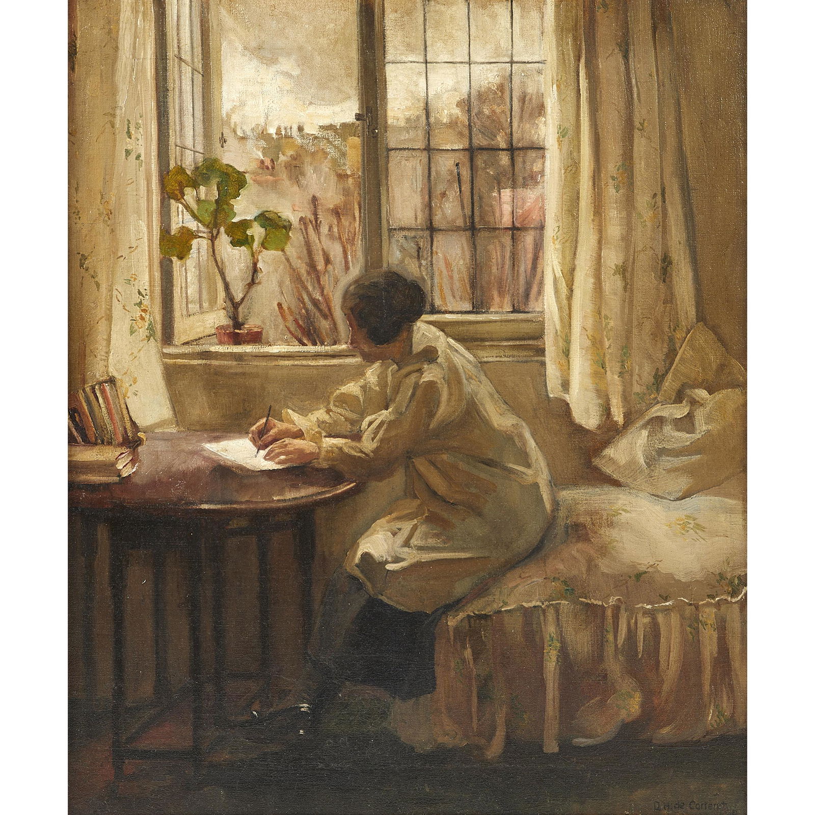 Doris H. de Carteret (British, b. 1897) Woman Writing (1 of 5)