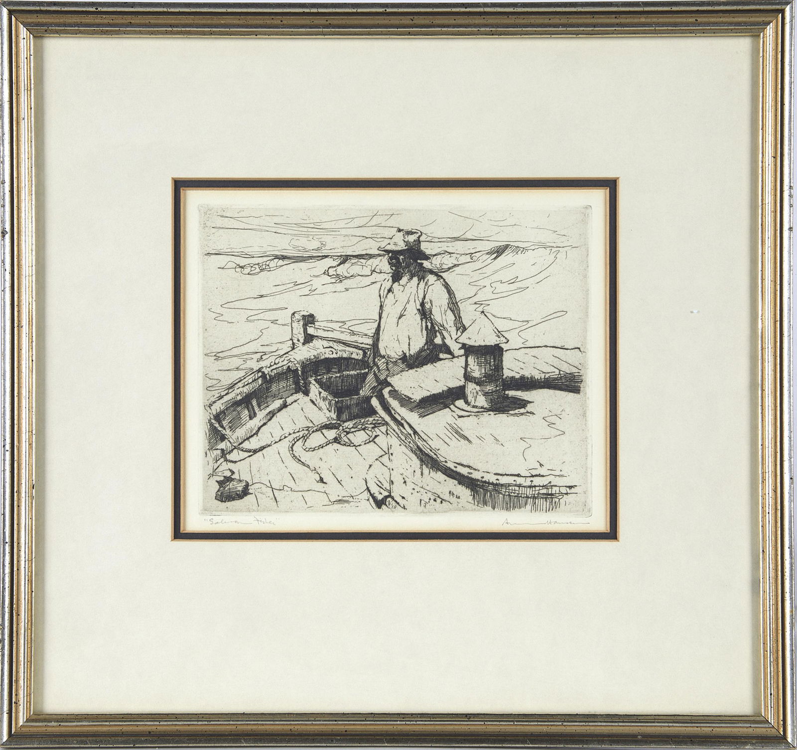 Armin Carl Hansen  (Californian 1886 - 1957) Salmon (1 of 3)