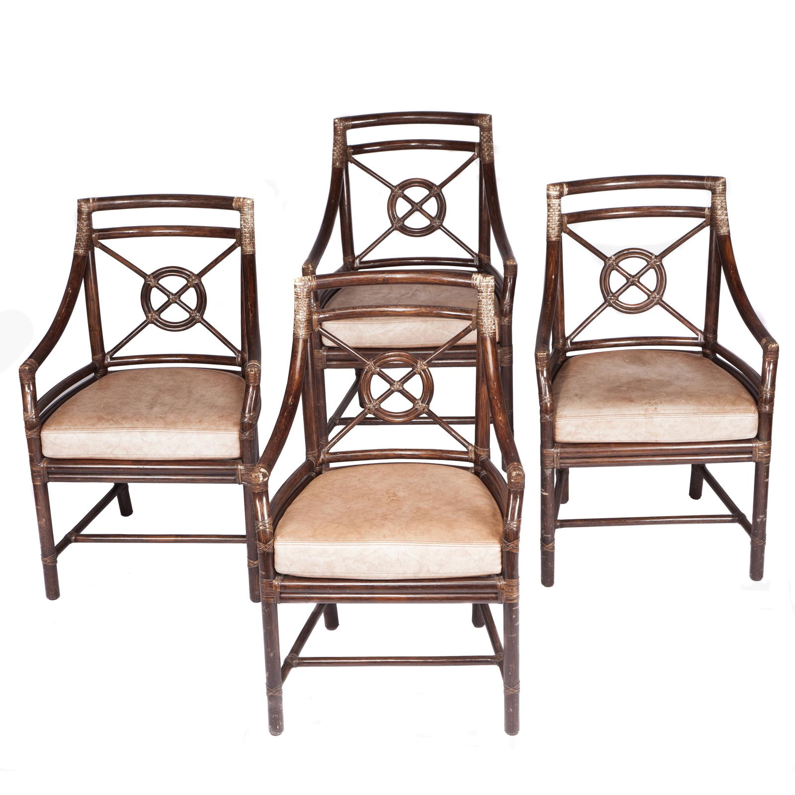 Set of Four McGuire Armchairs (1 of 6)