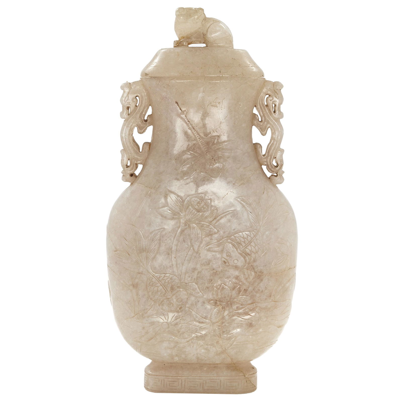 Rock Crystal Vase and Cover, 19th Century (1 of 4)