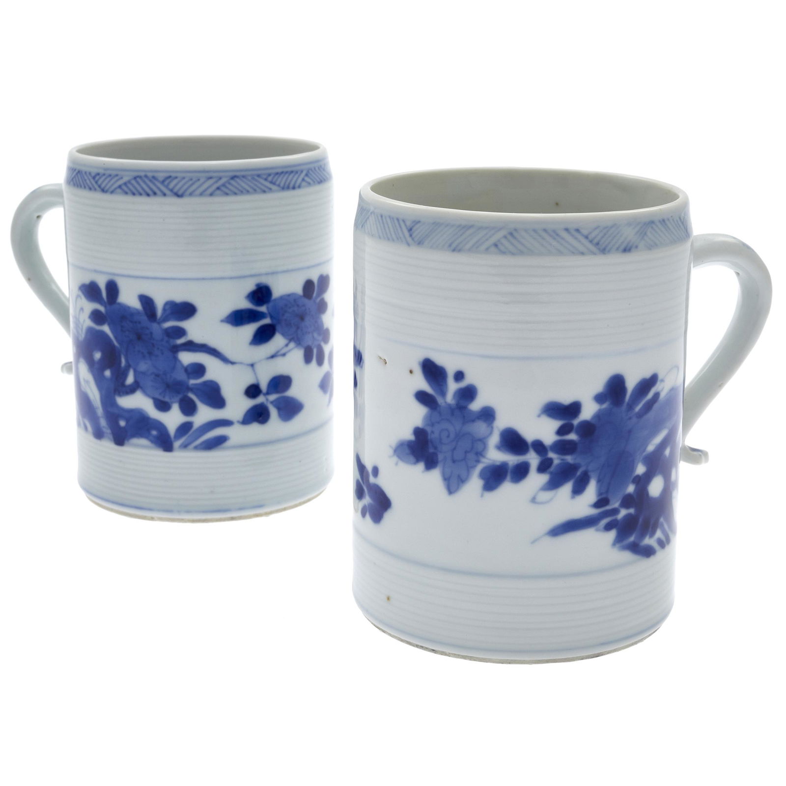 Pair of Chinese Export Underglaze Blue Tankards, Circa (1 of 4)