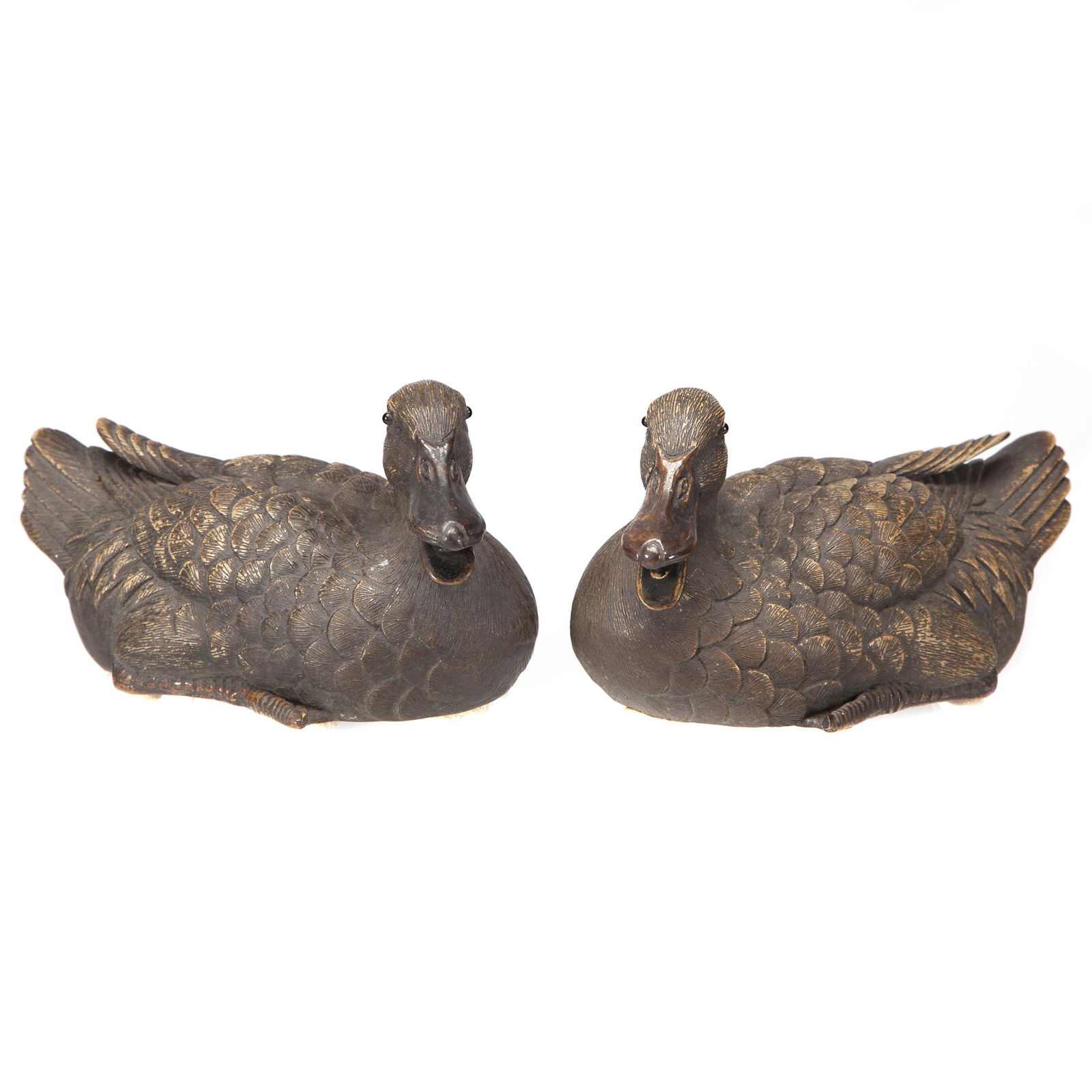 Pair of Shiwan Ceramic Duck Figures, 20th Century (1 of 4)