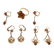 Group of Coral, Cultured Pearl, Gold Jewelry
