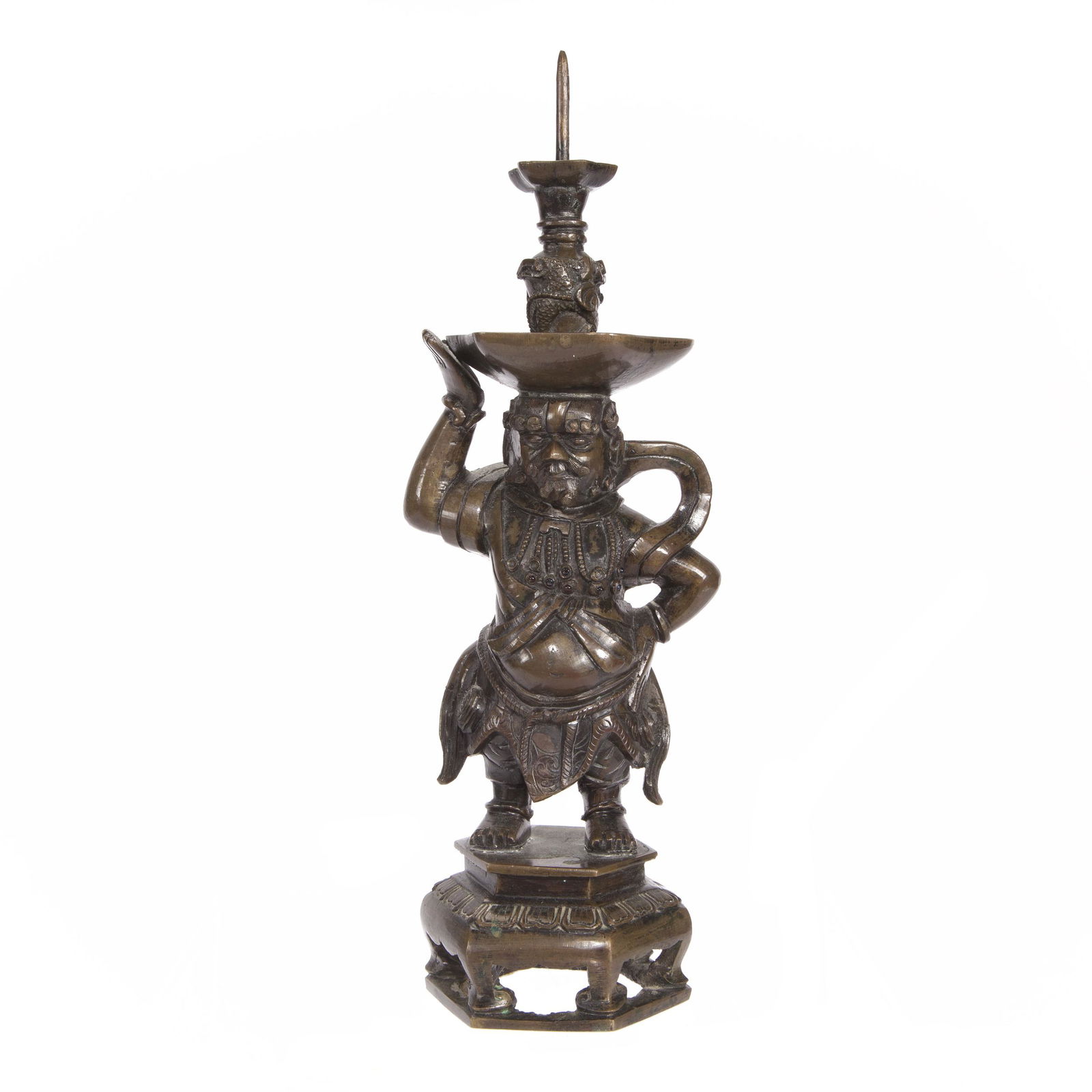 Bronze Candlestick, 19th Century (1 of 4)