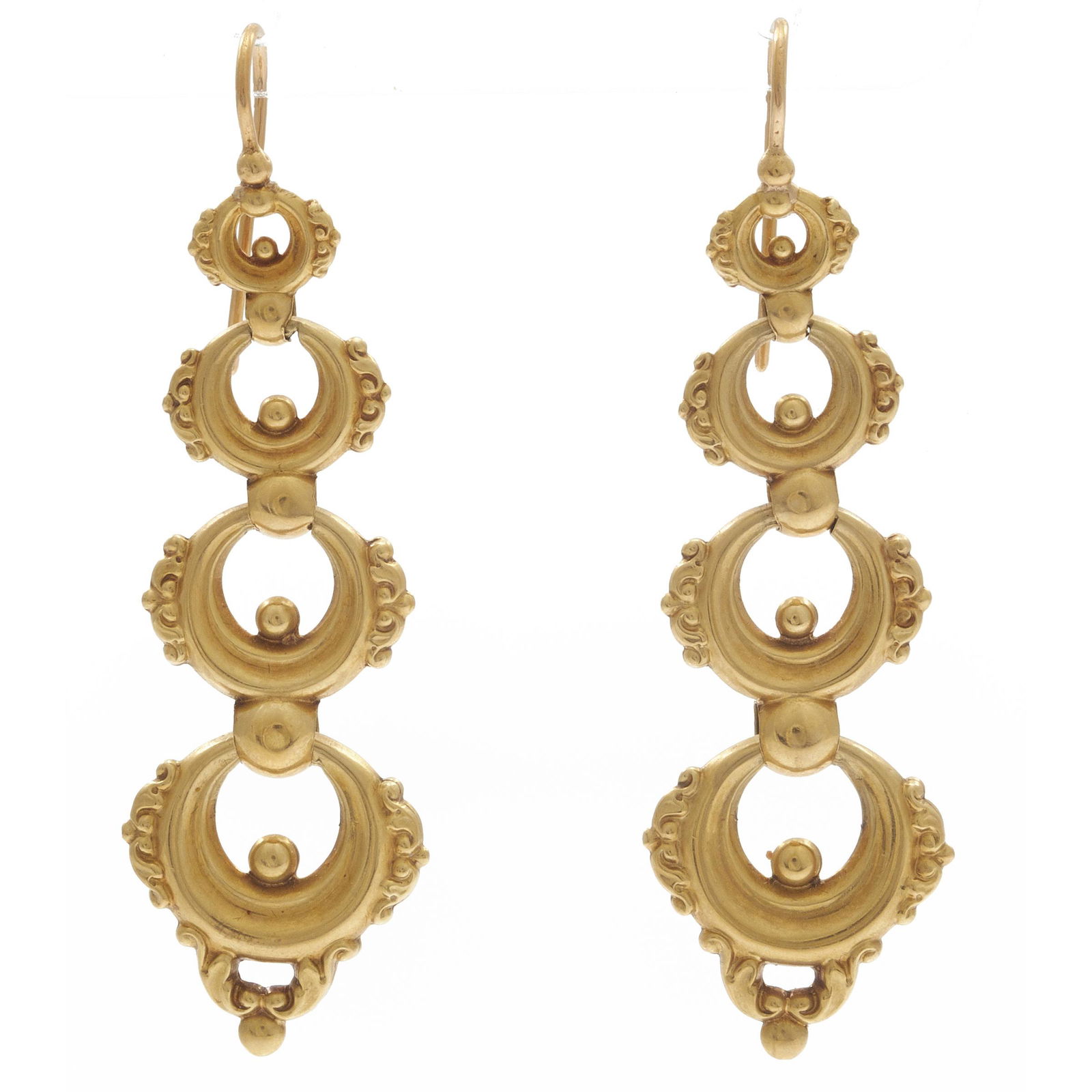 Pair of Victorian 18k Yellow Gold Earrings (1 of 2)