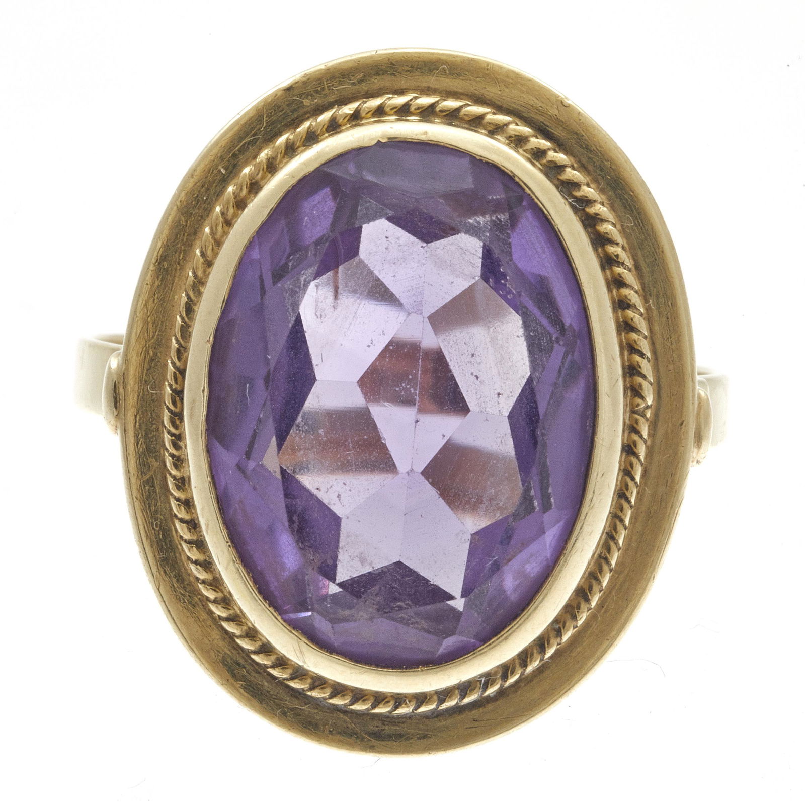 Synthetic Color Change Sapphire, 14k Yellow Gold Ring (1 of 4)