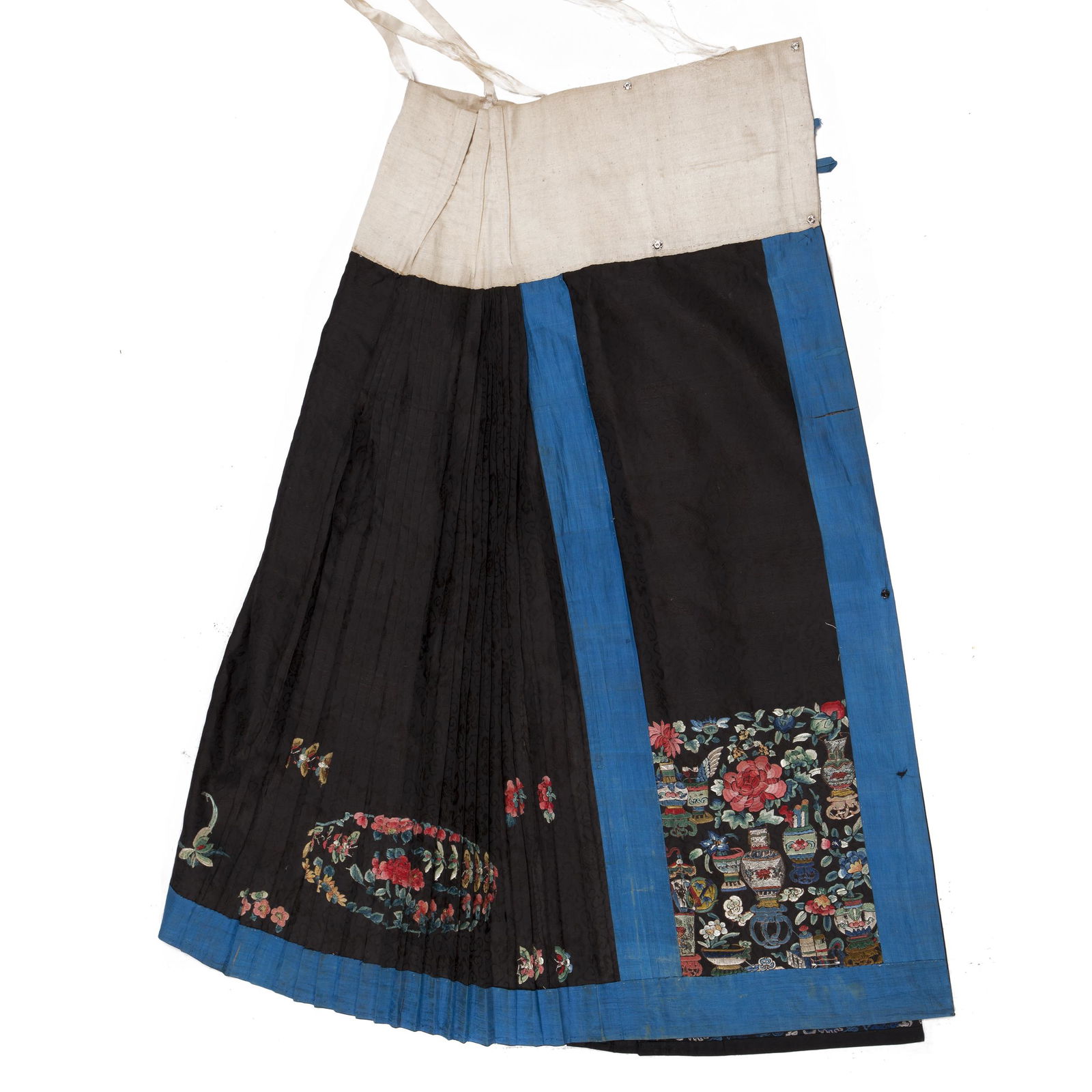 Embroidered Silk Apron (1 of 3)