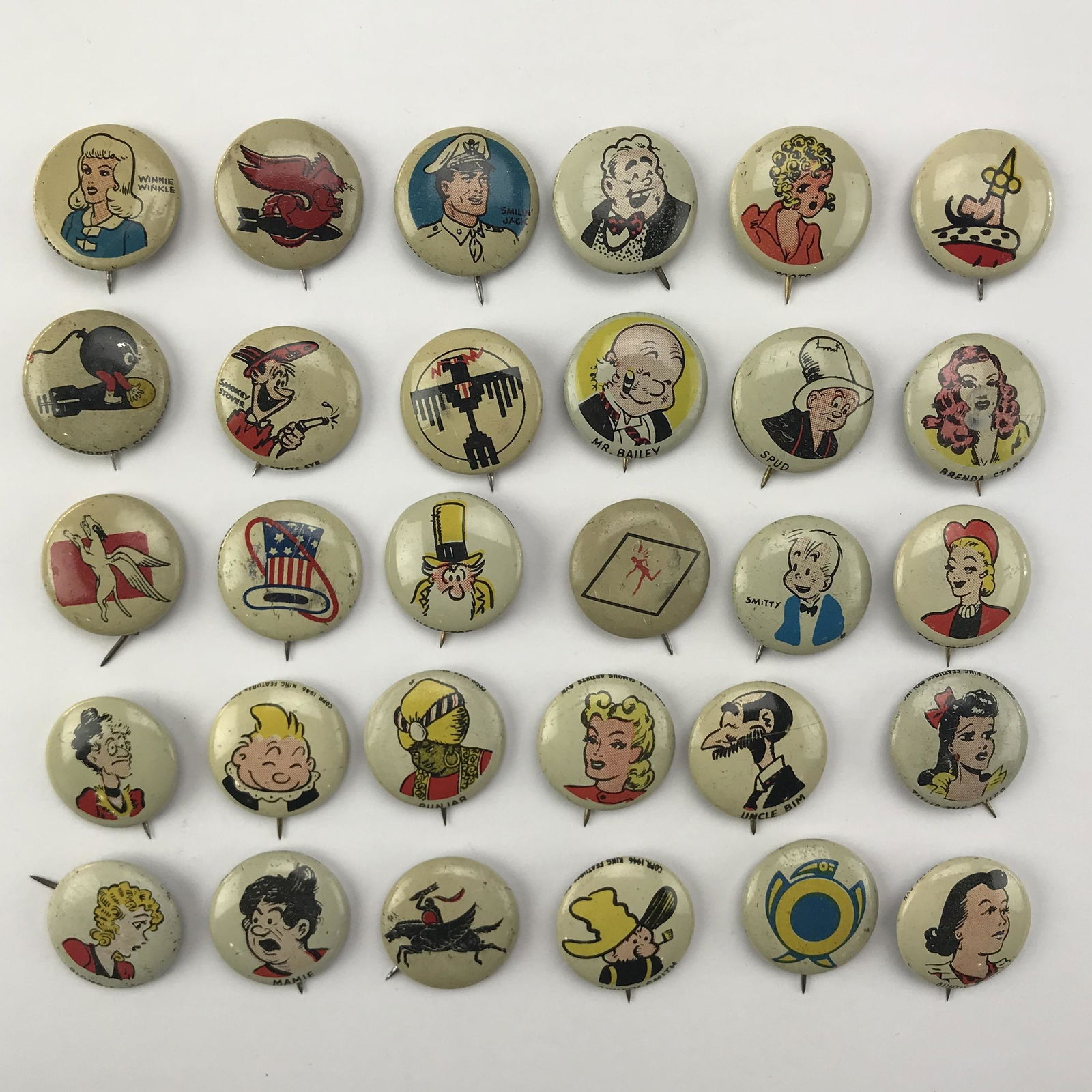 Large Group of 110 Kelloggs Pep Pins Buttons (1 of 5)