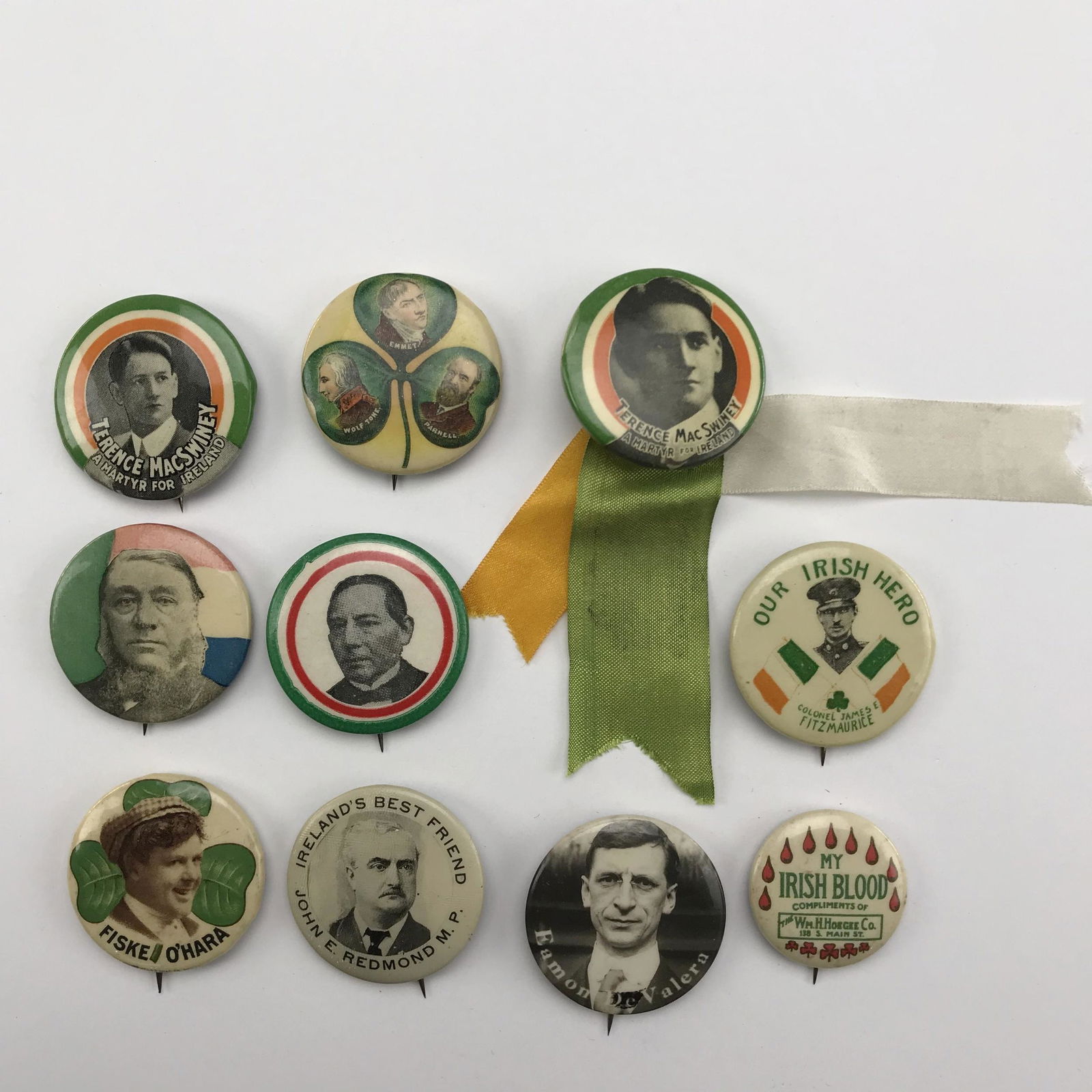 Group of 27 Antique Irish Rebellion Buttons Pinbacks (1 of 2)
