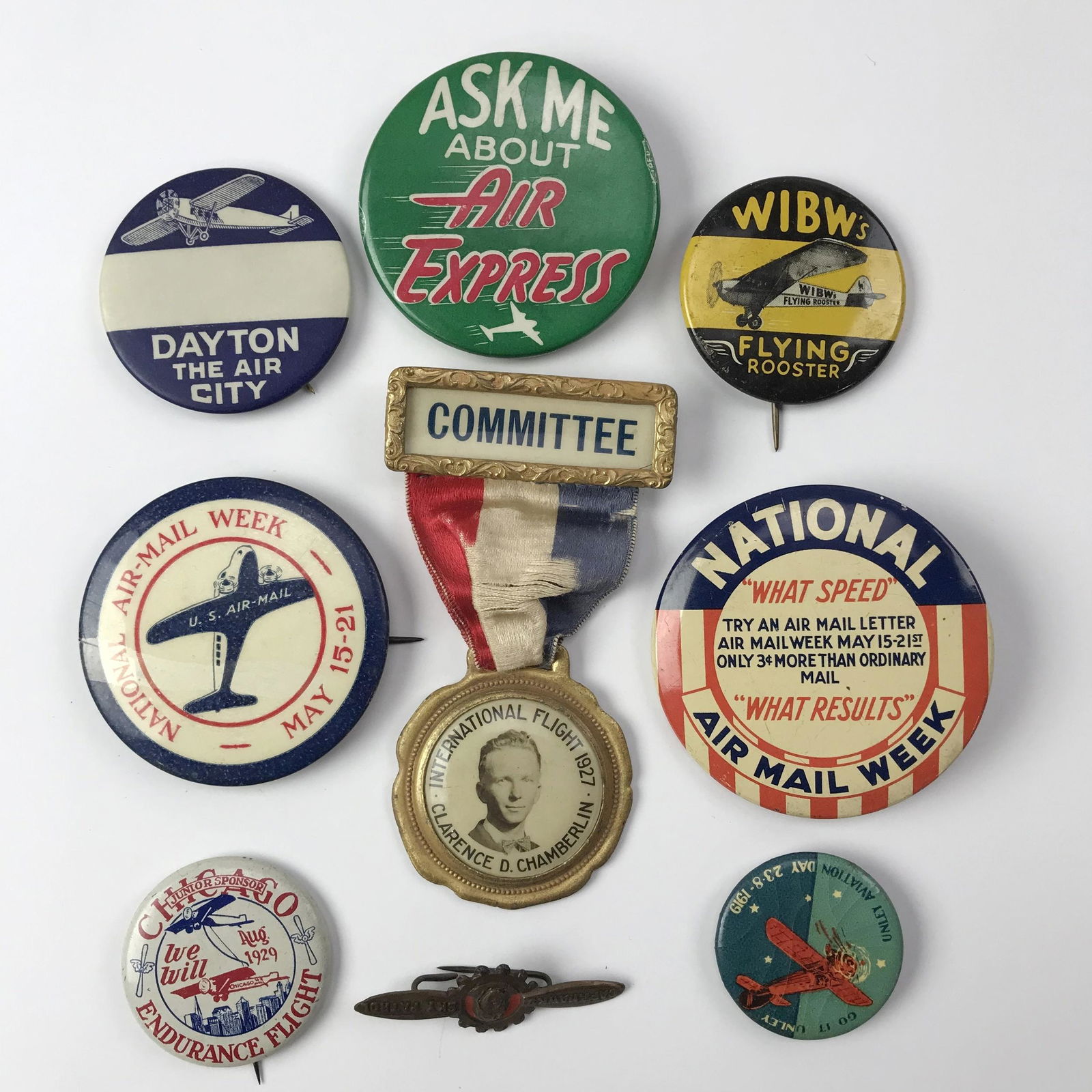 Group of 24 Older Aviation and Airshow Buttons (1 of 3)