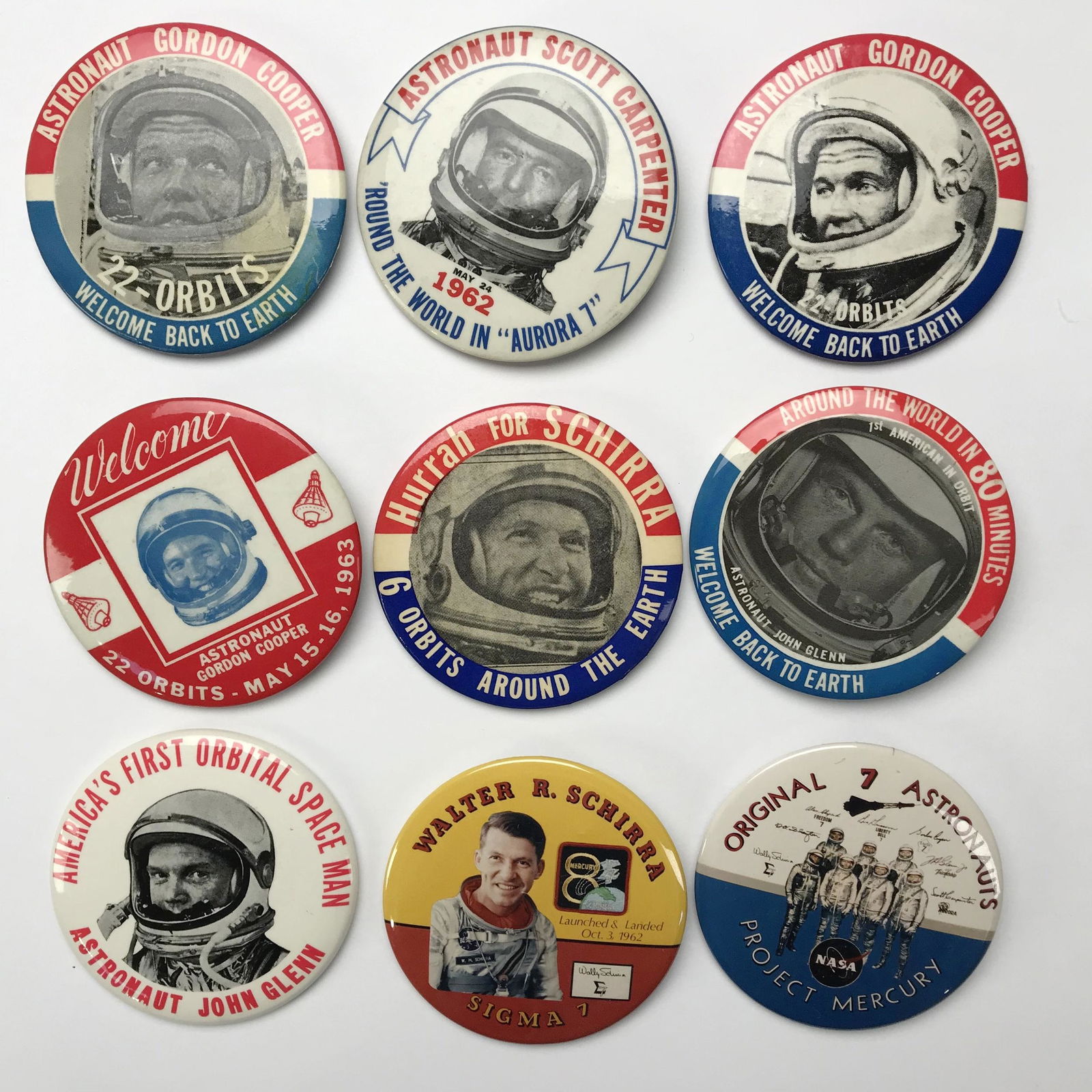 Group of 46 NASA Original 7 Astronauts Mercury Gemini (1 of 4)