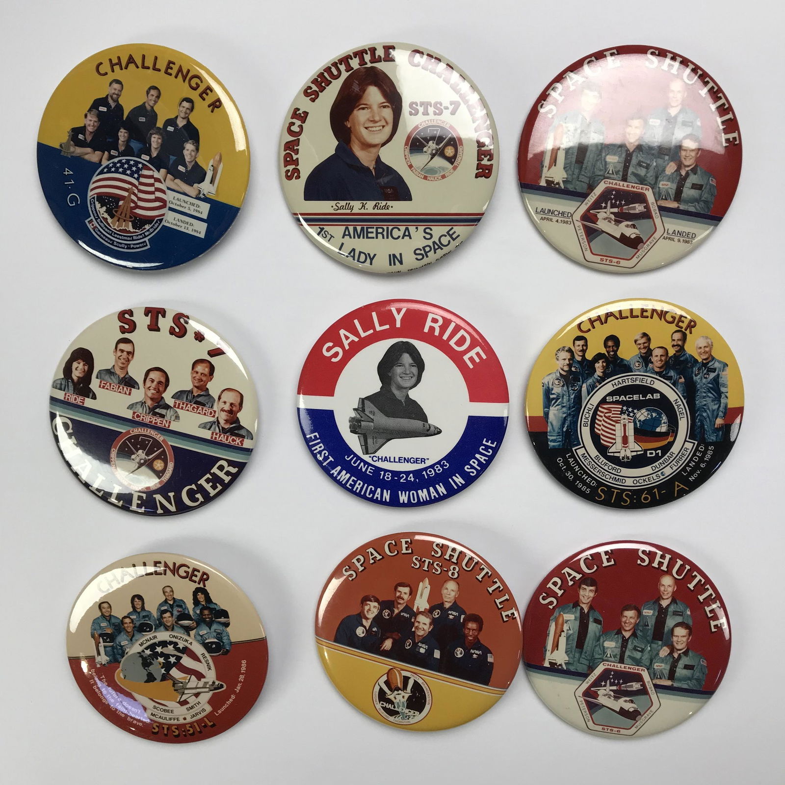 Group of 55 Nasa Space Shuttle Challenger Buttons Press (1 of 5)