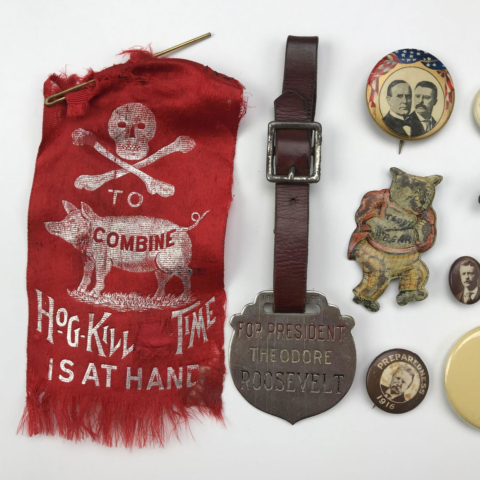 Group of 12  Antique Teddy Roosevelt Pinbacks & (1 of 4)