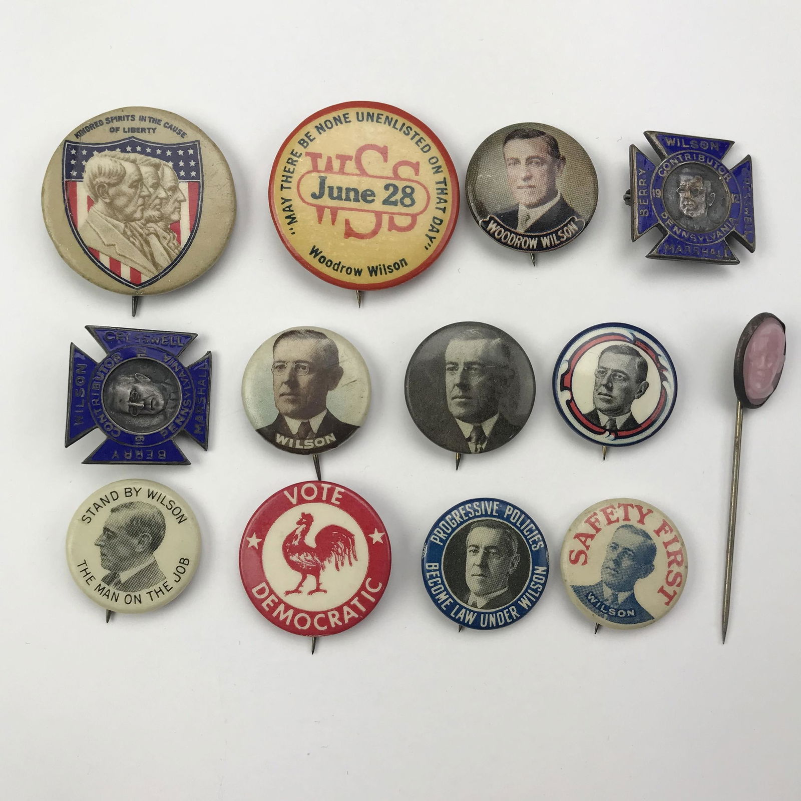 Group of 50 Woodrow Wilson Campaign Buttons Pinbacks (1 of 7)