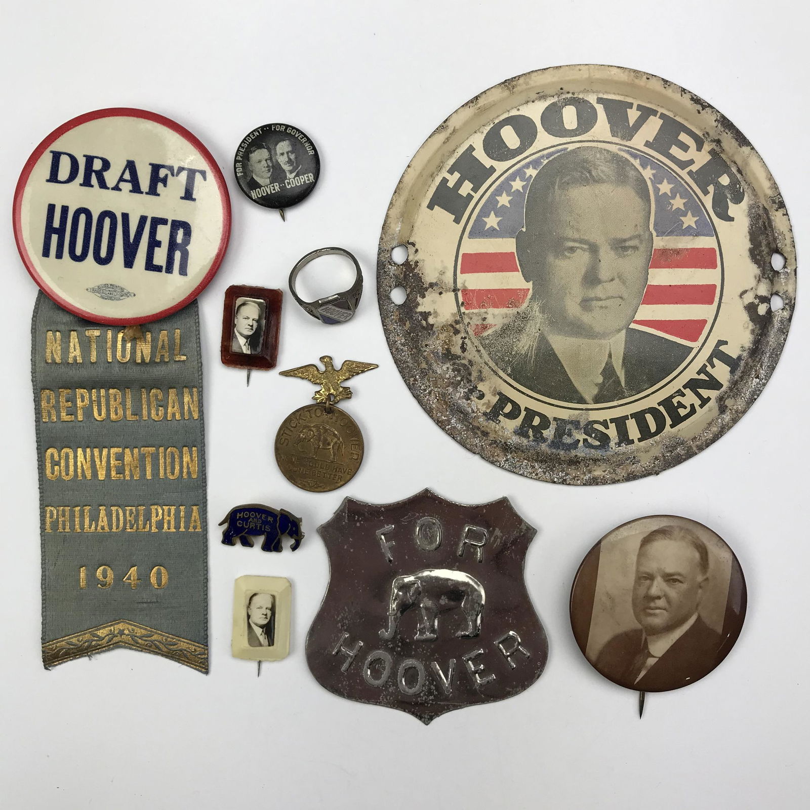Group of 60 Herbert Hoover Buttons & Pins (1 of 7)