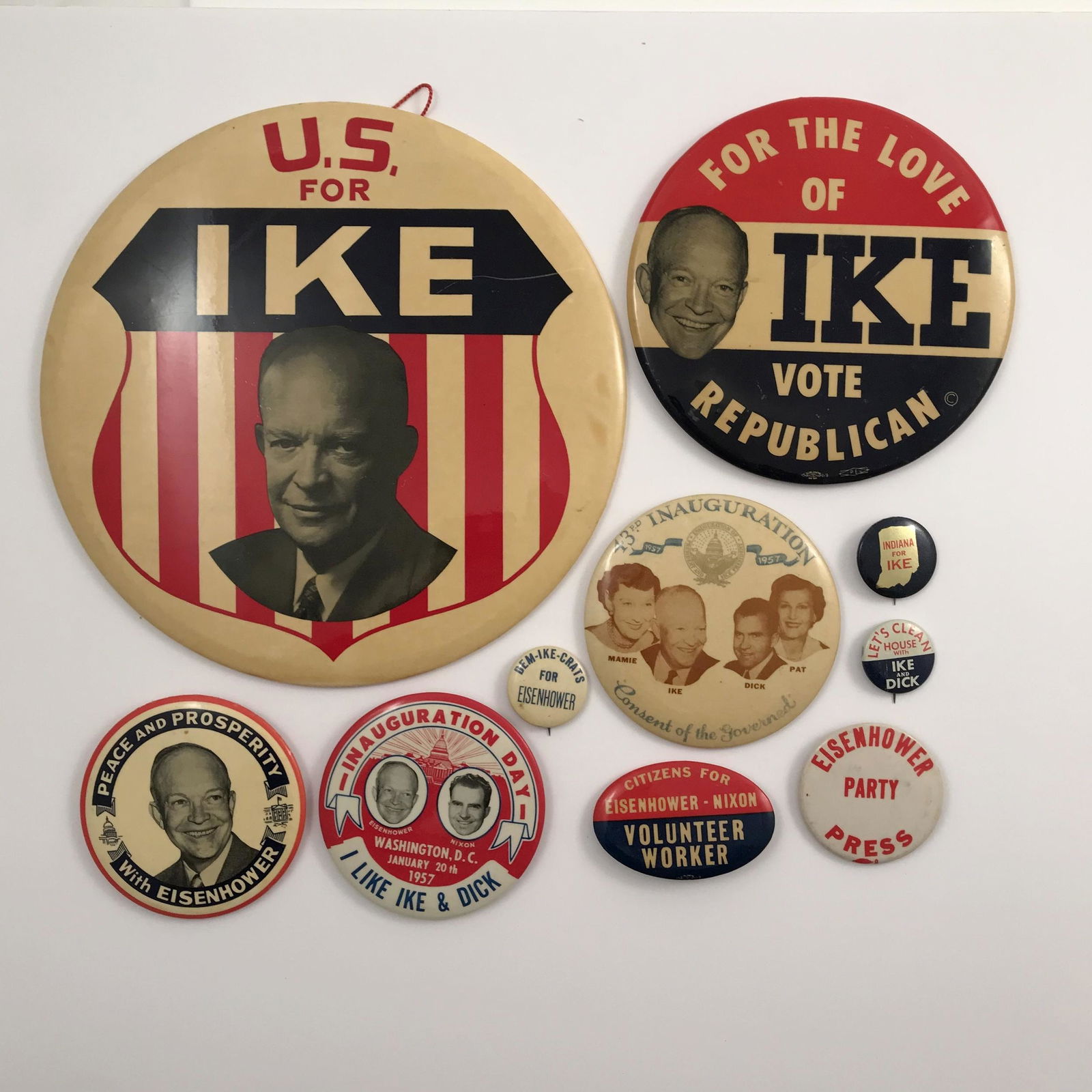Group of 75 Eisenhower Presidential Campaign Buttons (1 of 4)