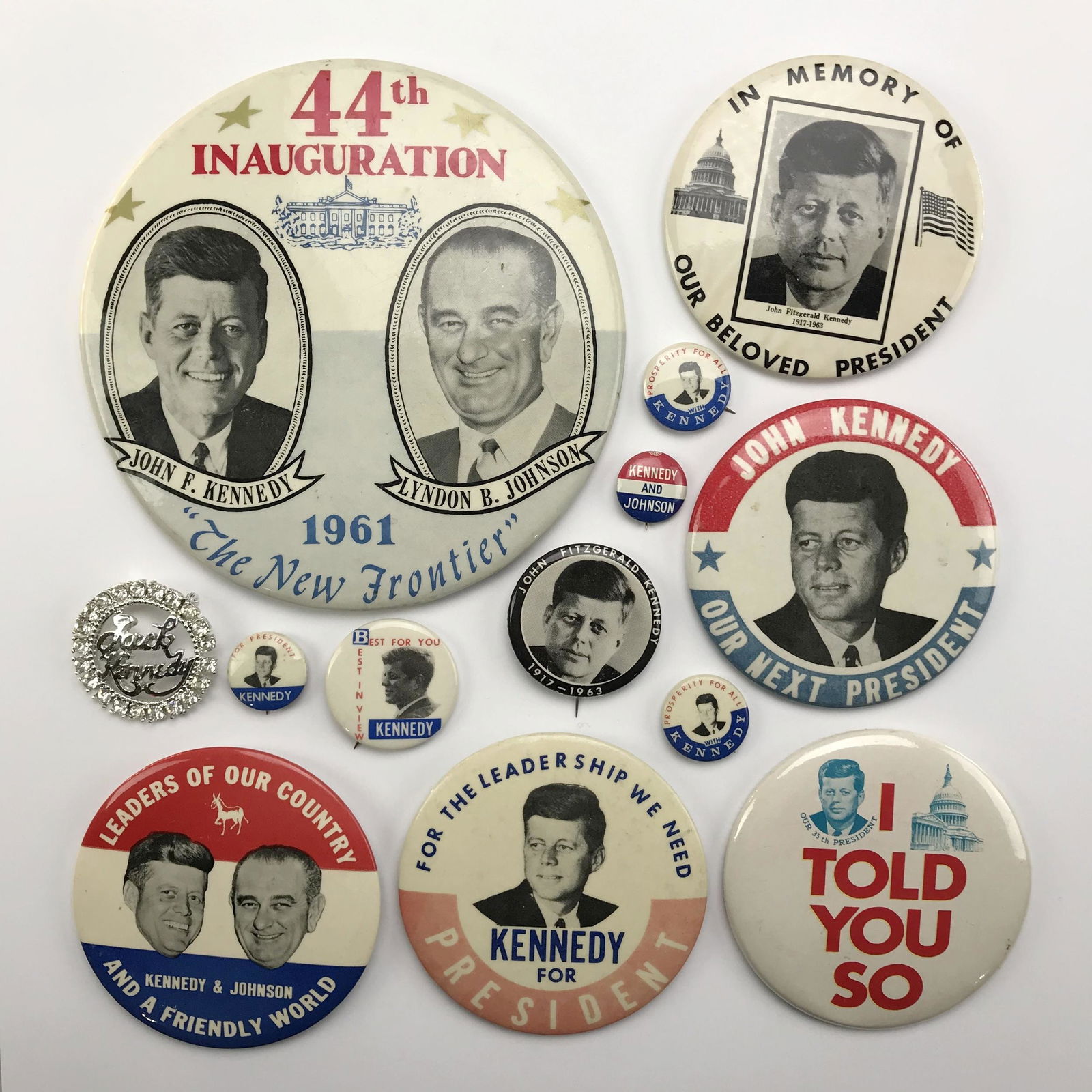 Group of 50 JFK John Kennedy Campaign Buttons (1 of 3)