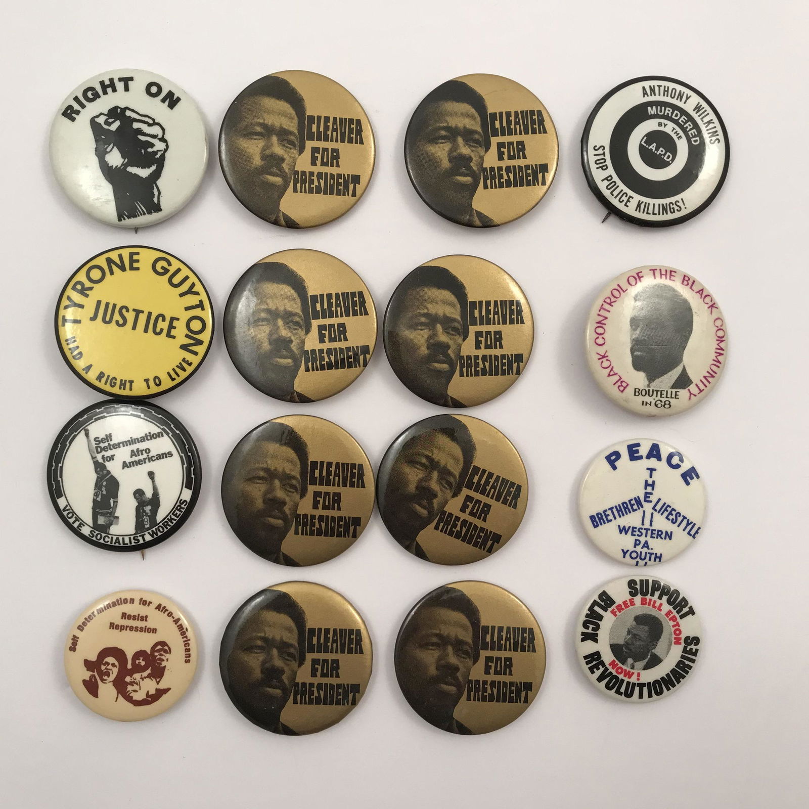 Group 120 1960s-70s Black Civil Rights Activism Buttons (1 of 6)