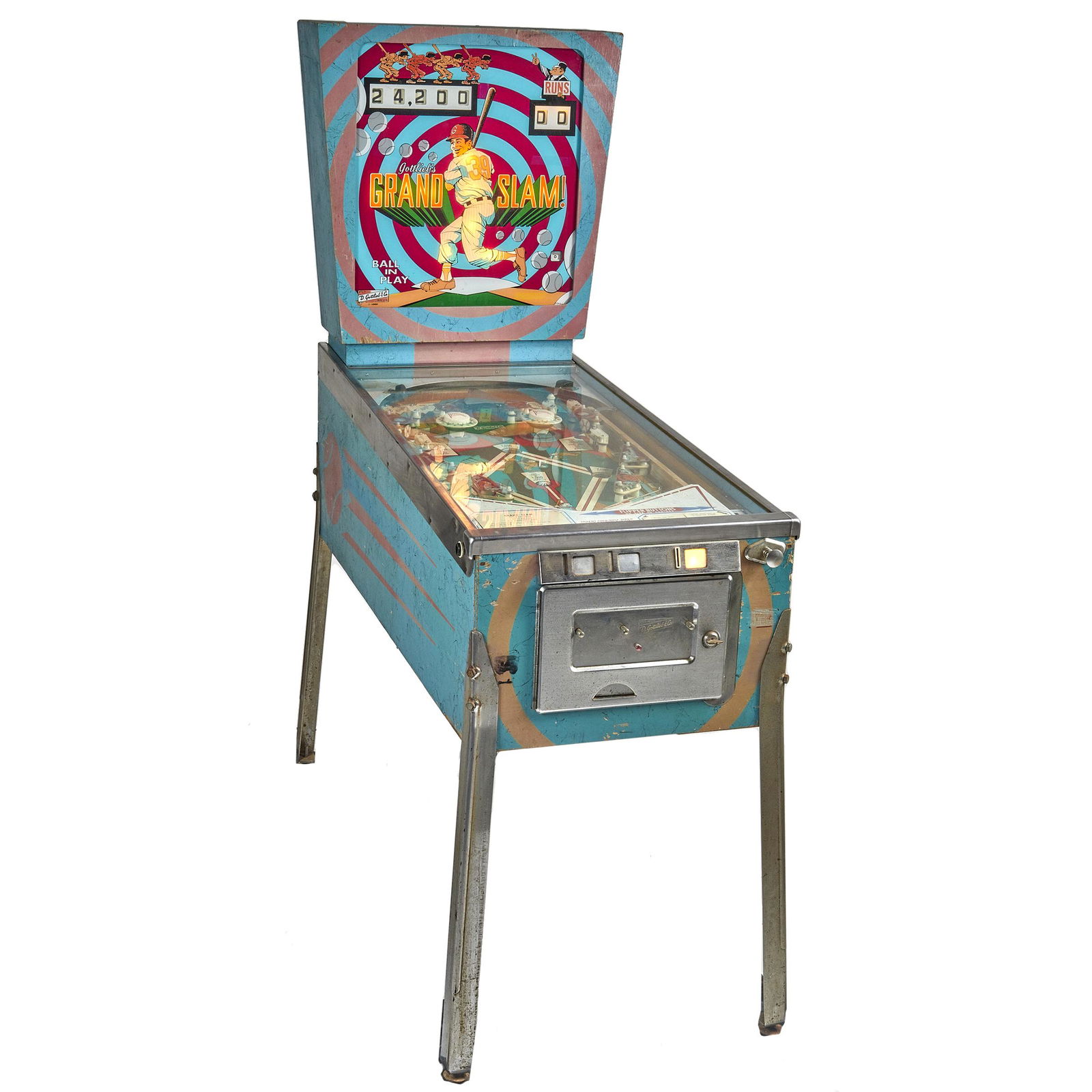 Gottlieb Grand Slam Baseball Wedge Head Pinball Game (1 of 2)