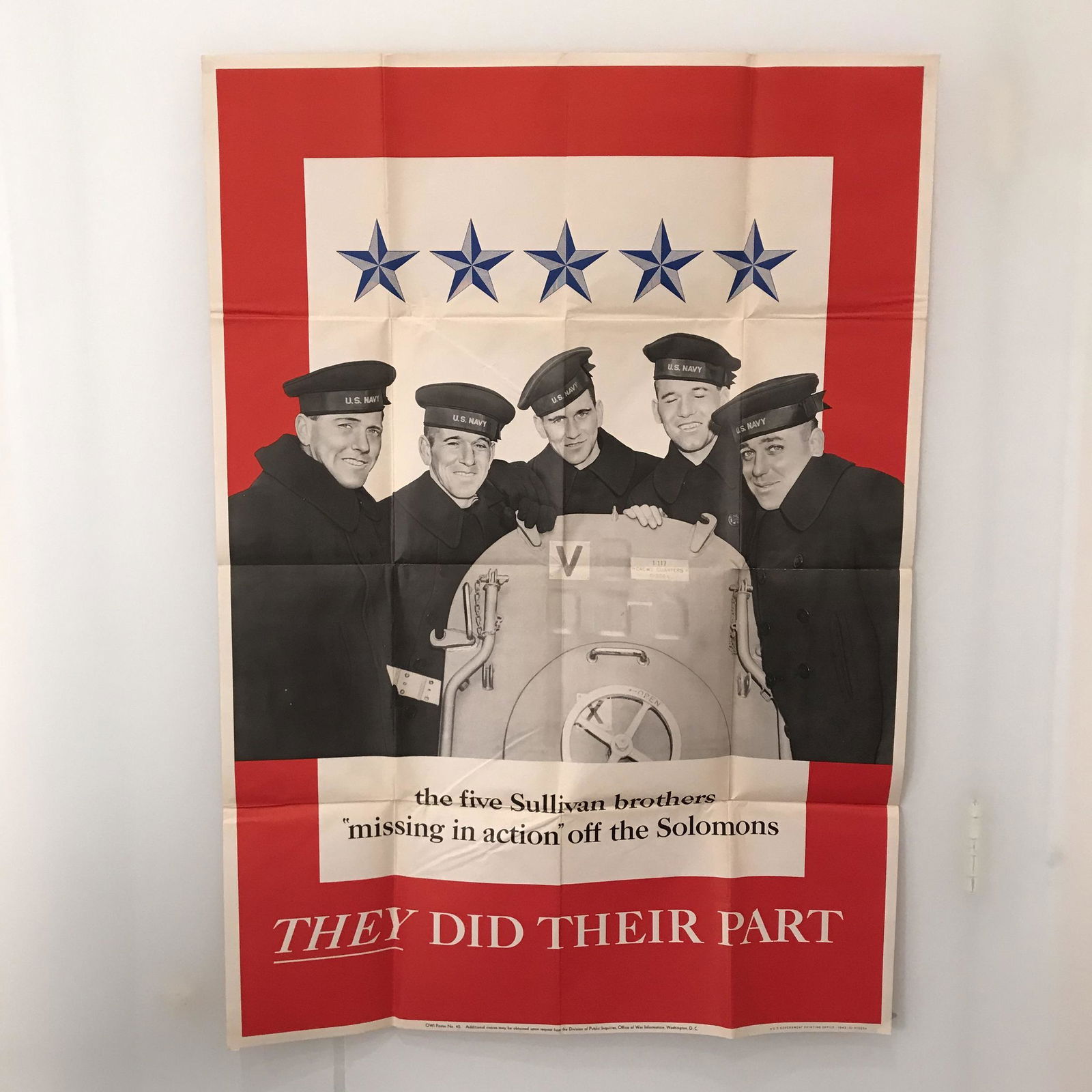 Lot of 6 Original WWII Posters Sullivan Brothers. (1 of 20)