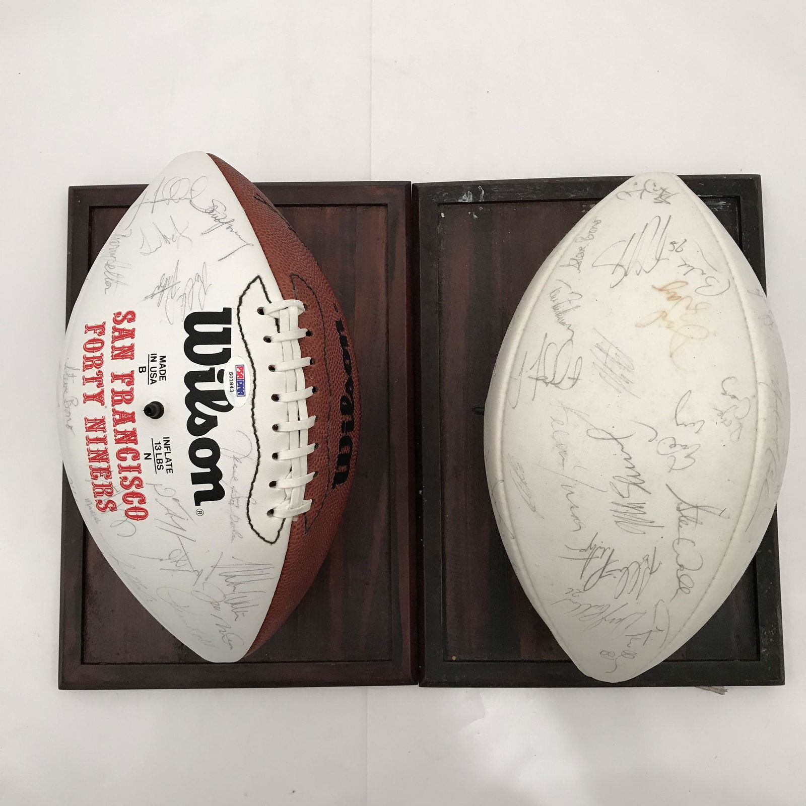 Two Vintage San Francisco 49ers Signed Team Footballs (1 of 3)
