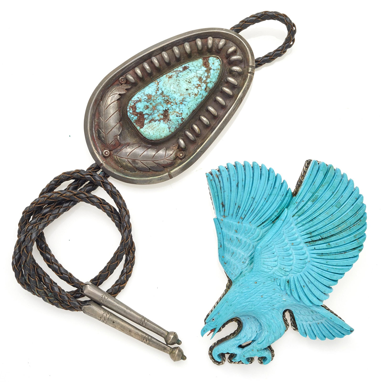 Collection of Two Navajo Turquoise, Sterling Silver (1 of 2)