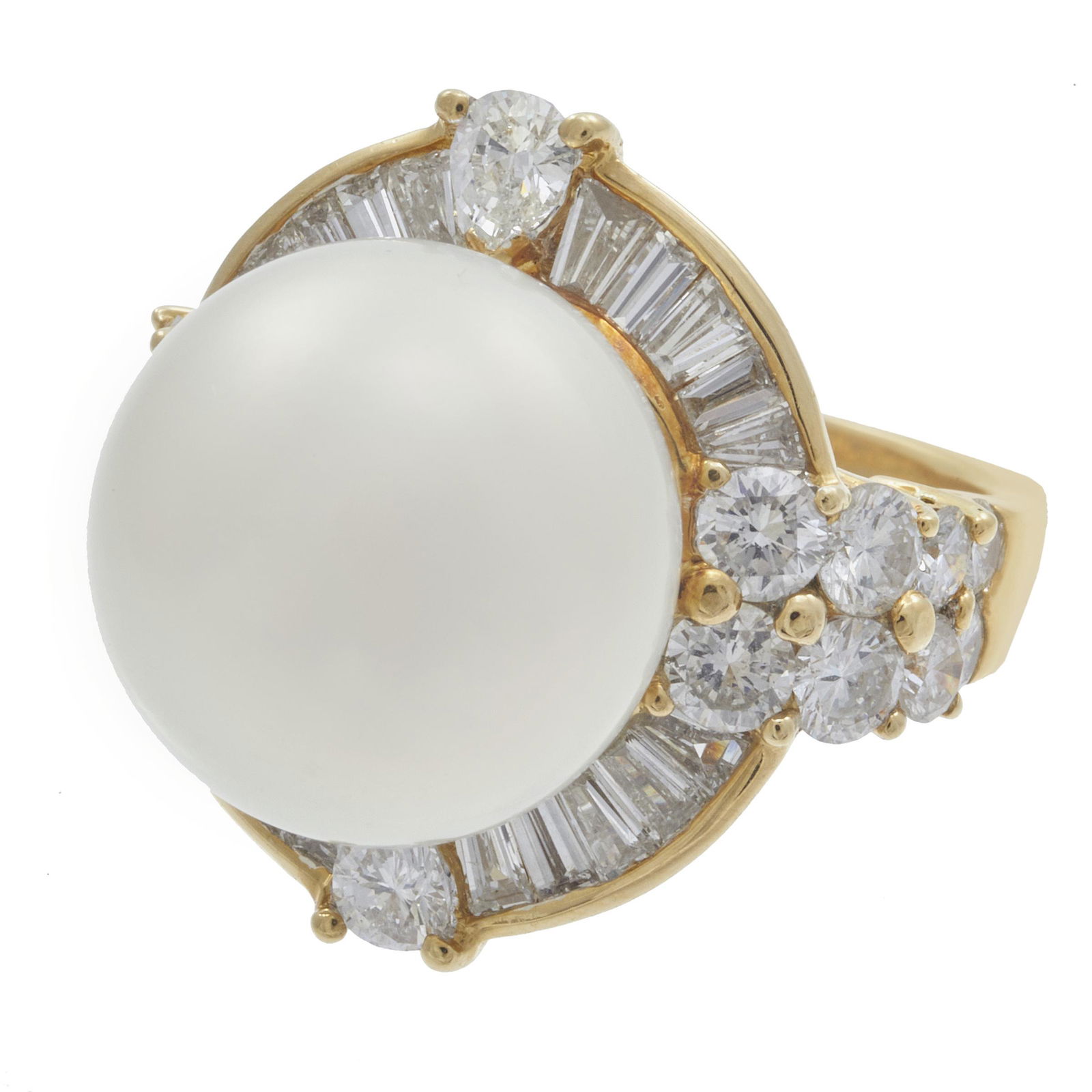 South Sea Cultured Pearl, Diamond, 18k Ring (1 of 6)