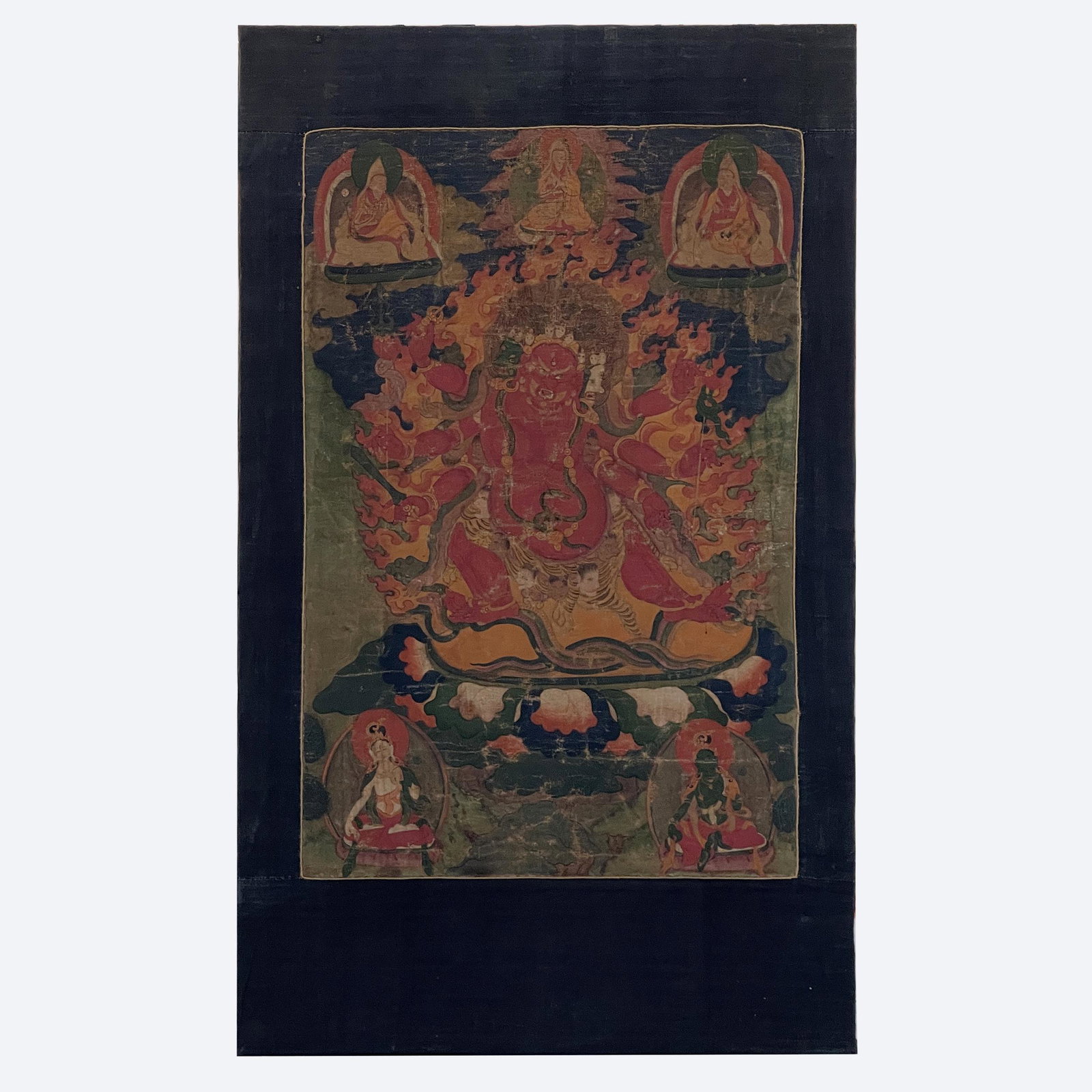 Himalayan Painted Thangka of Mahakala (1 of 2)