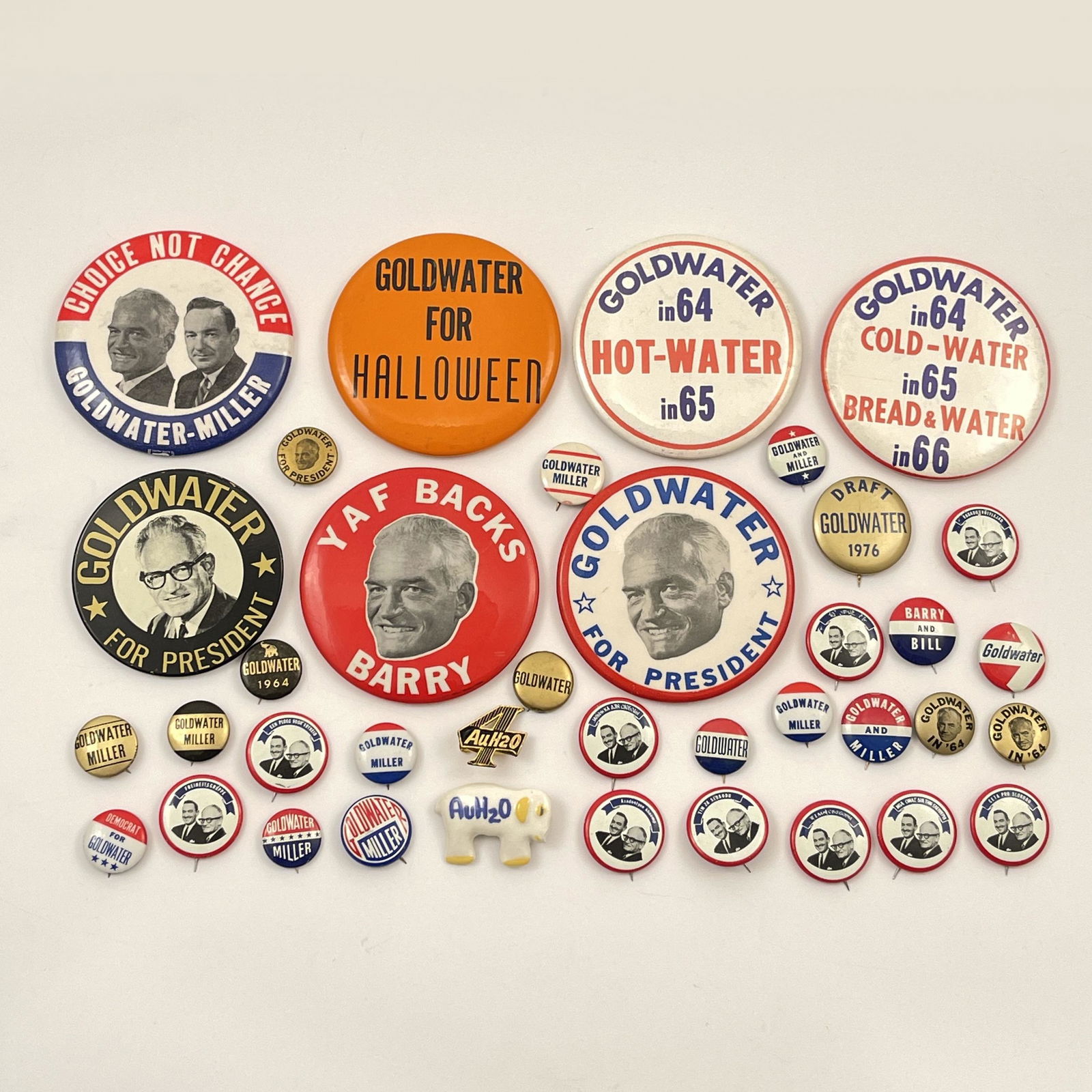 Lot of Vintage Barry Goldwater Campaign Buttons (1 of 3)
