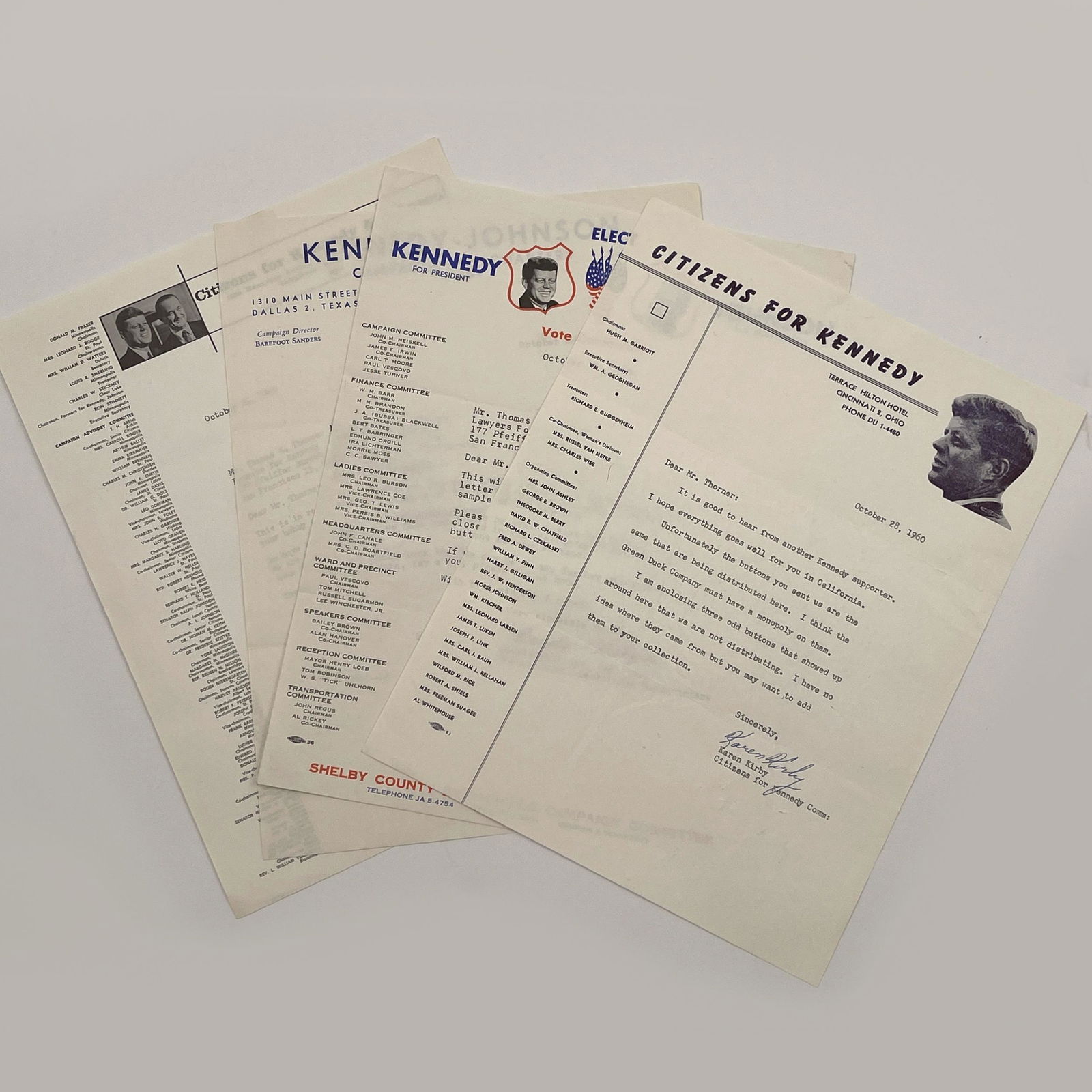 JFK Senator Presidential Buttons , Stickers, Ephemera (1 of 4)