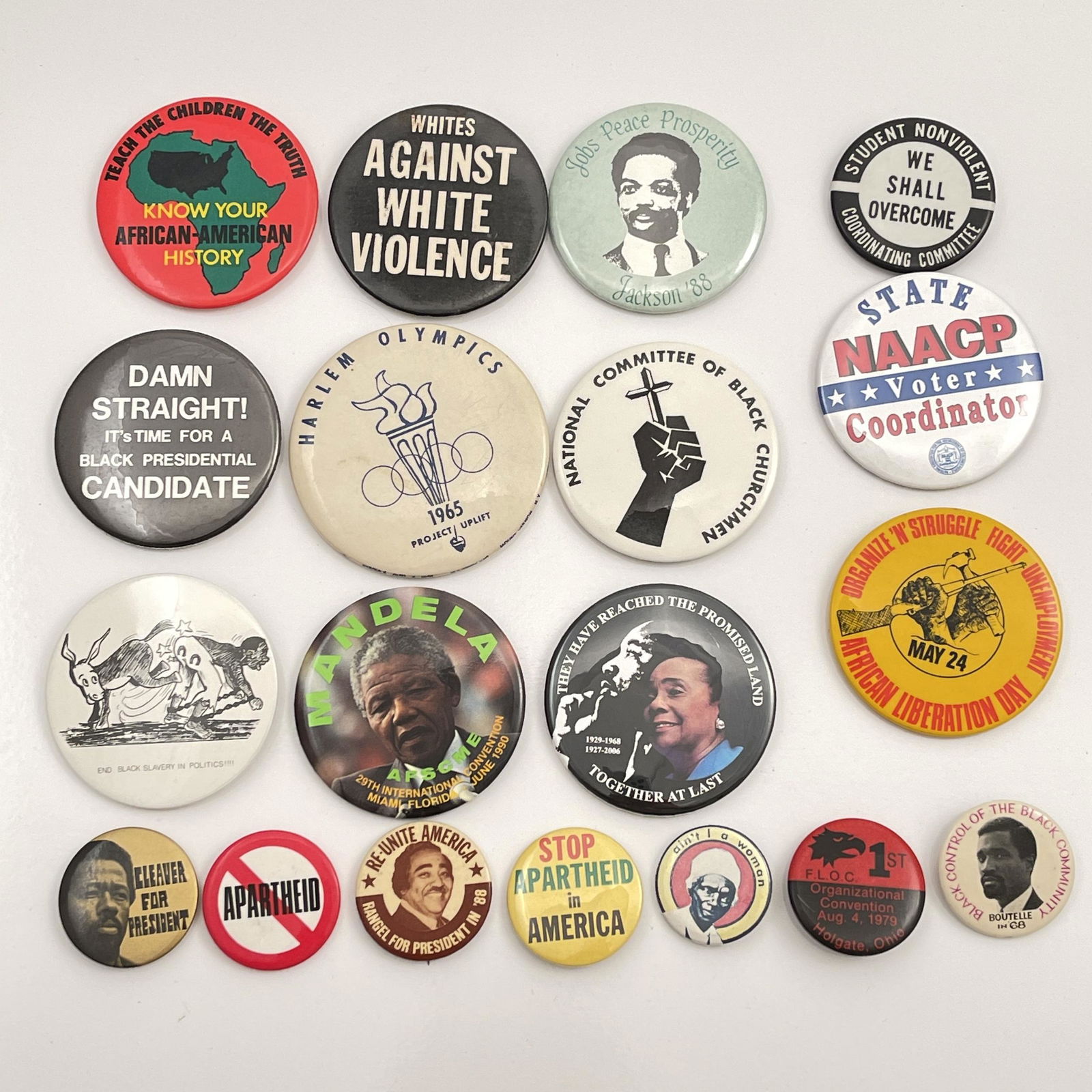 65 Various 70s-80s Civil Rights Activism Buttons (1 of 2)